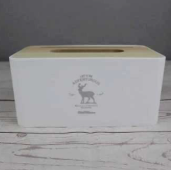 TaffHOME Kotak Tisu Kayu Tissue Box dengan Holder Smartphone