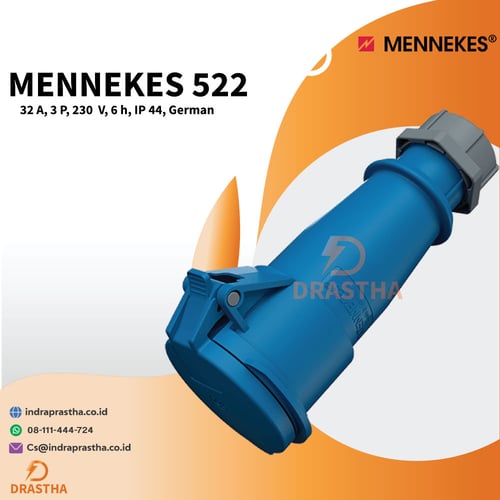 Mennekes 522 CEE Connectors AM-TOP IP 44, 32A, 3P, 230V, German
