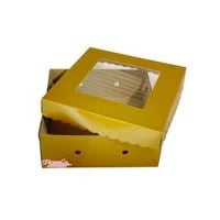 Kotak Kue Emas Gold Cake Box Ukuran Bervariasi 1 Pack Isi 10