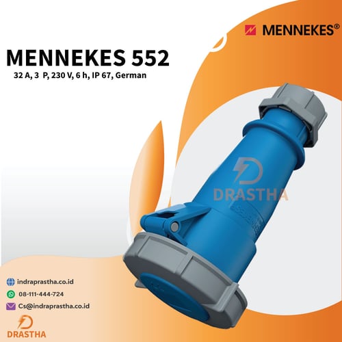 Mennekes 552  Connector, IP 67, 32 A, 3 p, 6 h, 230 V, German