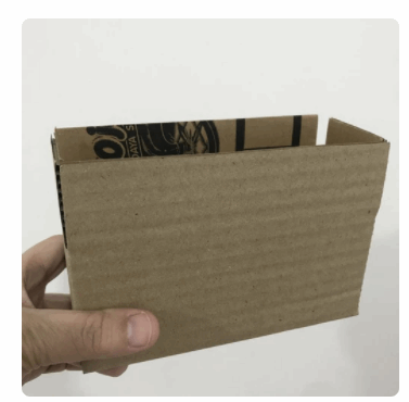 kardus box packing die cut 6x6x3 single wall bahan B flute 3 mm.