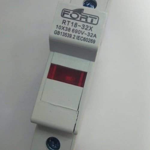 Din Rail Mounting Fuse holder with lamp, model mcb - type RT18-32(X)