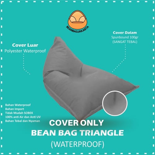 Bean Bag Cover Only Murah Triangle Lesehan Kursi Sofa Minimalis