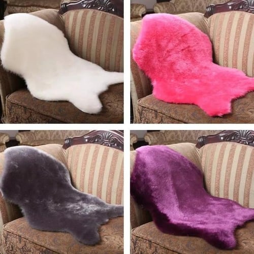 Karpet Bulu Domba Lantai & Kursi Sofa Lembut Adem Hangat Serta Halus - Putih