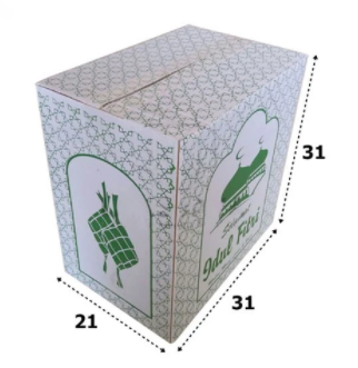 KARDUS BOX PARCEL TOPLES PACKAGING LEBARAN BOX IDUL FITRI KEMASAN 31CM