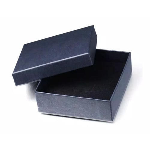 Box Kotak Packaging Kado Hadiah Perhiasan Elegan Warna Hitam - 7x7x3 cm