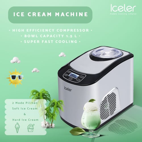 Ice cream maker Iceler / Mesin pembuat Es krim dan Gelato - Merah