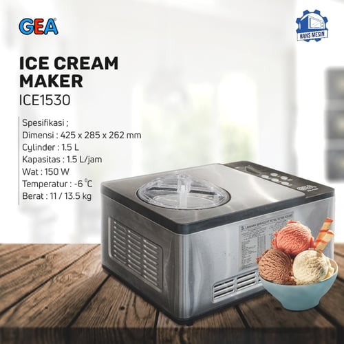 Mesin pembuat es cream gelato hard ice cream machine GEA ICE 1530