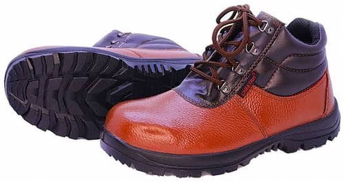 Sepatu Safety Cheetah  7106 c Brown Safety Shoes Original