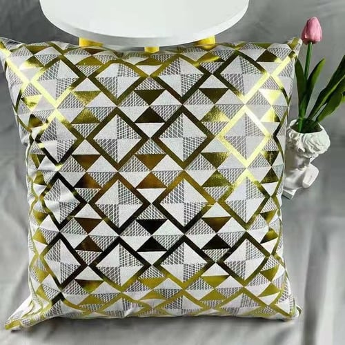Gold Series Pillow Cushion Cover / Sarung Bantal Sofa Kursi Vintage - Geo Gold A