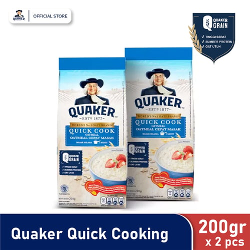 Quaker Quick Cooking Oatmeal 200 Gr - Twin Pack