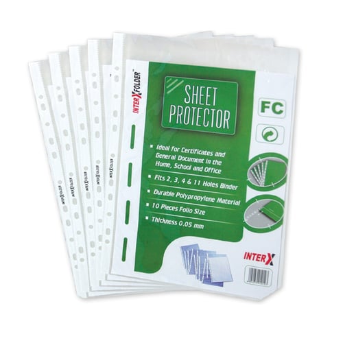INTERX Folder Sheet Protector Folio Isi 10pcs