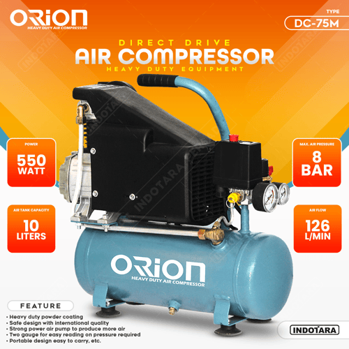 Kompresor Angin Direct Drive Air Compressor Orion - DC75M