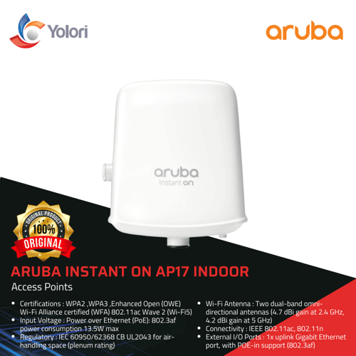 Aruba R2X11A Instant On AP17 Indoor Access Points