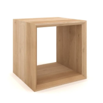 Cube Side Table Meja Kamar Nakas Minimalis Serbaguna JATI BELANDA