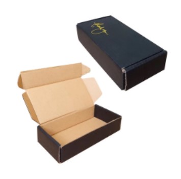 Box 20x10x4.5 cm (Brownis ) Kardus/Karton/Polos/Hampers/gift - Hitam Polos