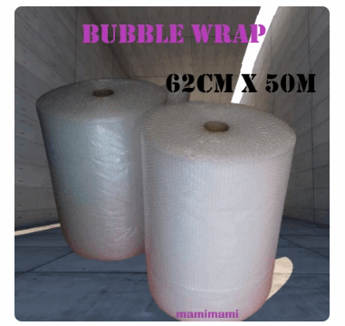 Bubble Wrap Bening 62cm x 50m 1 roll Plastik Buble warp