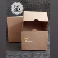 TOAST BOX Toast Box Kraft Tempat Roti 100 lbr