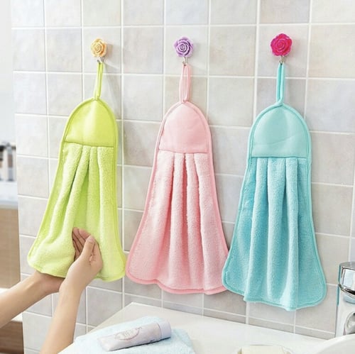 Handuk Tangan Lap Cuci Tangan GantungHand Towel Cloth Pengering Tangan - Polos