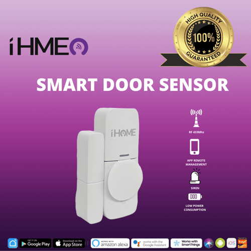 IHME Smart Door Sensor Wireless Wifi RF 433 Sensor Pintu/Jendela Tuya
