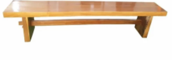 ready kursi panjang minimalis kayu mahoni uk 150x30x40x3 cm.