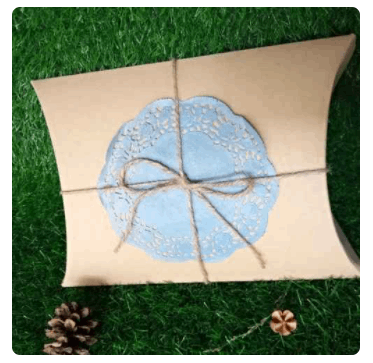 PILLOW BOX KOTAK KADO,UKURAN PLT 26 X 20 X 6CM DOYLEYS - BIRU TUA