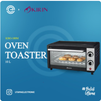KIRIN Oven Toaster 10 Liter - KBO-100M - Hitam