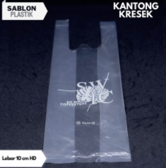 Sablon Kantong Plastik Bening HD uk 10 Murah - 1000 pcs