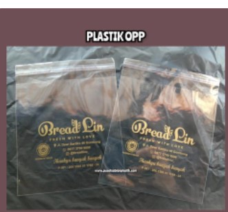 Plastik OPP UK. 8x15 cetak warna emas