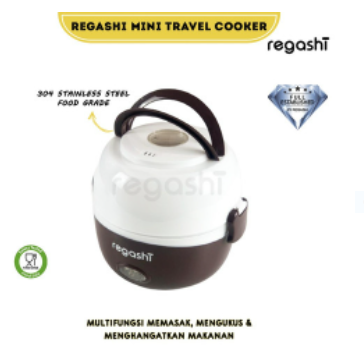 REGASHI Mini Travel Cooker Multifunction  Alat masak multifungsi - Merah Muda