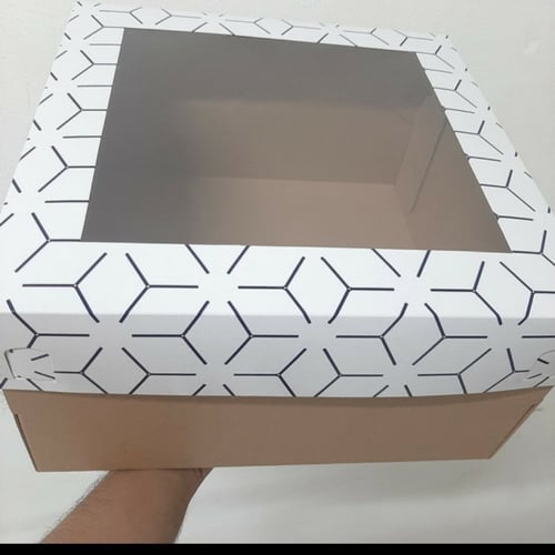 box mika cake motif mozaik putih uk 25 dus cake packaging segala macam