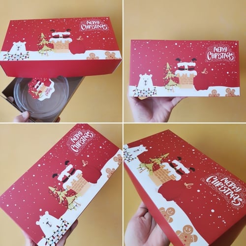 dus toples kue kering natal ukuran 29.5x15x7cm box packaging christmas