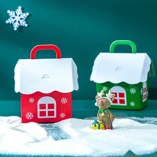 1Pcschristmas Candy Box Packaging Box Carton Gift Box Box Be House