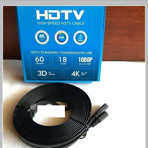 Kabel HDMI 10M Flat Gold Plated - Kabel HDMI to HDMI
