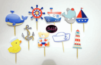 Sailor Pelaut Topper Cupcake / Hiasan Kue Cupcake Ulang Tahun