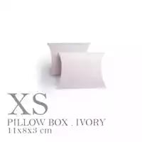 PILLOW BOX XS EXTRA SMALL 8x11 cm WHITE IVORY 270gr PAPER BOX