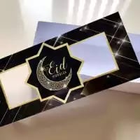 Kotak Box Lebaran Idul Fitri Eid Mubarak sdh termasuk kartu ucapan