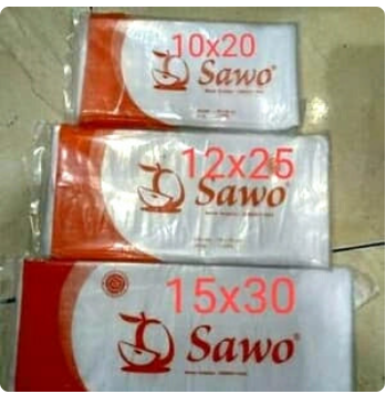 Plastik Kiloan Merk Sawo (PE) Uk 1/4kg, 1/2kg, 1kg, 2kg - 10x20