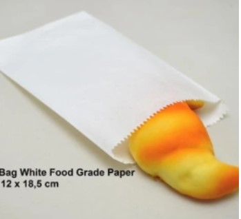 Paperbag Flat Kantong Kertas Putih 12x18 (XS) Gorengan Kentang Fries