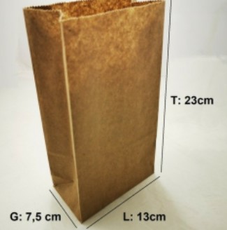 Paperbag SOS Kantong Kertas Coklat 13x7,5x23cm