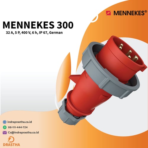 Mennekes 300 Plug, IP 67, 32 A, 5 p, 6 h, 400 V, German