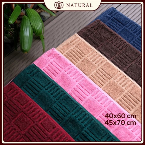 Keset Handuk 40 x 60 cm Natural by Chalmer Keset Dapur Kamar Mandi - Grey