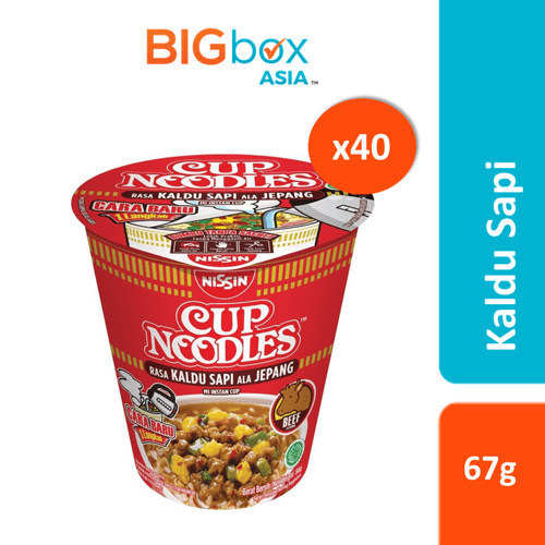 Big Box Jual Nissin Cup Noodle Kaldu Sapi La Jepang 67g X 12 Cups