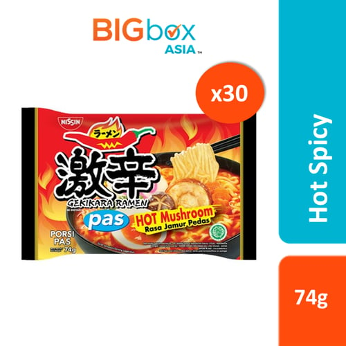 Big Box Jual Nissin Mie Gekikara Pas Hot Spicy 74g X 30pcs