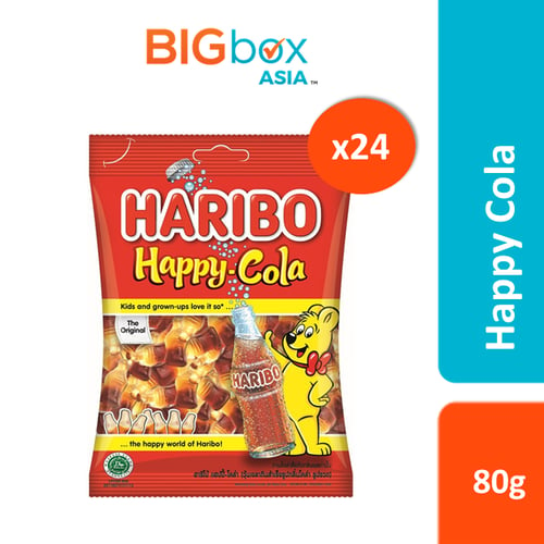 BIG BOX - Jual Haribo Gummy Candy Happy Cola 80g X 24pcs | Ralali.com