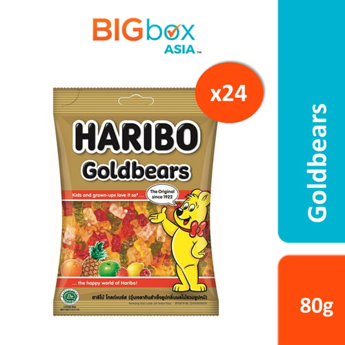 BIG BOX - Jual Haribo Gummy Candy Goldbears 80g X 24pcs | Ralali.com