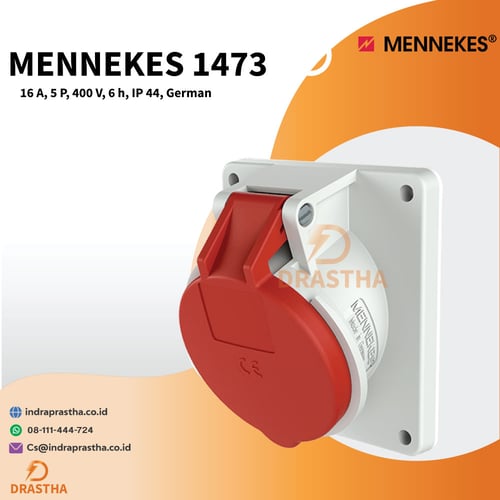 Mennekes 1473 Panel mounted receptacles IP 44,16A, 5p, 400V, German