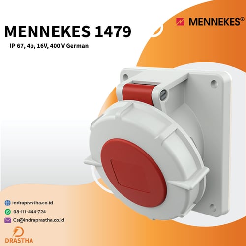 Mennekes 1479 Panel mounted receptacles IP 67, 4p, 16V, 400 V German