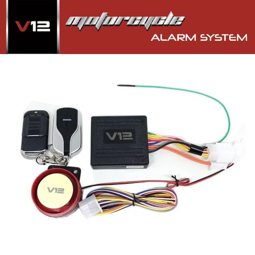 Alarm System Motor V12 By VINYX Remote Stater Jarak Jauh Universal - Alarm V12