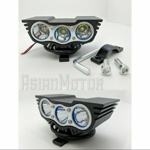 Lampu Tembak Sorot Motor Mobil LED CREE Mini Owl Ultrafire 3 Mata - Putih Terang